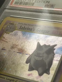 POKEMON PSA 8 NM-MT SABRINA'S GENGAR 1ST EDITION GYM HEROES 14/132 NEW CERT - Image 3