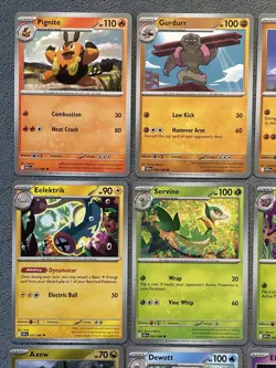 Black Bolt White Flare Pokemon Cards Lot Pignite Servine Dewott Deino Axew + +++ - Image 2