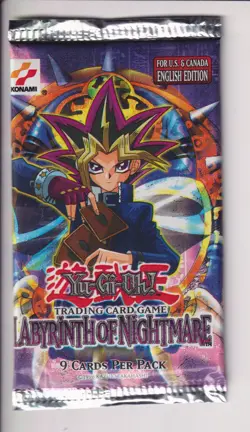 UNOPENED BOOSTER PACK LABYRINTH OF NIGHTMARE YU-GI-OH! TRADING CARD GAME TCG - Image 1