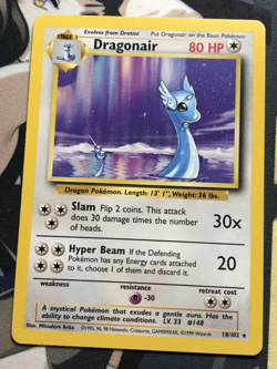 Dragonair - 18/102 - Rare Non-Holo WOTC TCG-Base Set Pokemon Card Near Mint - Image 1