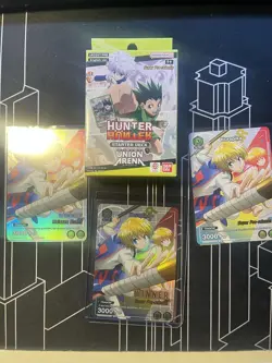 Union Arena Super Pre-Release Hunter X Hunter Opened Starter Deck, Promo Cards - Image 1
