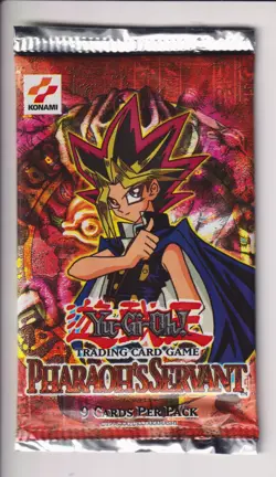 UNOPENED BOOSTER PACK PHARAOH'S SERVANT YU-GI-OH! TRADING CARD GAME TCG CARDS - Image 1
