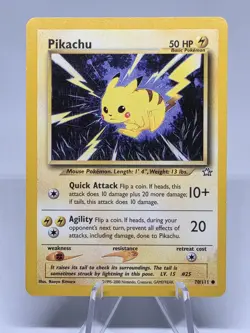 Pikachu - 70/111 - Neo Genesis Non Holo Unlimited - Pokemon Card - LP Vintage! - Image 1
