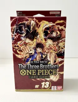 ONE PIECE CARD GAME: The Three Brothers Ultra Deck Box ST-13 Brand New/Sealed - Image 1