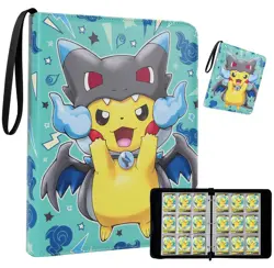Card Binder for Pokemon Cards Holder Fits 900 Cards w/ 50 Removable Sleeves TCG - Image 1