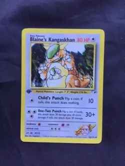 Pokemon Cards: Gym Heroes 1st Edition Uncommon: Blaine's Kangaskhan 36/132 - Image 1