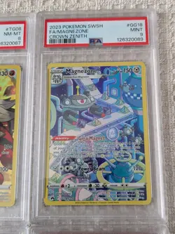 PSA Graded Yellow Boarder Pokemon Cards. 3 Crown Zenith, 1 Lost Origin - Image 5
