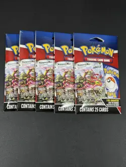 Pokemon TCG Mystery Pack 25 Cards Collectible Factory Sealed Lot of- *5 Packs* - Image 1