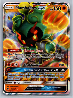 Marshadow GX - 80/147 - Pokemon Burning Shadows Sun & Moon Ultra Rare Card NM - Image 1