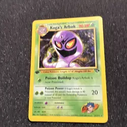 Koga's Arbok 1st edition 25/132 Gym Challenge Rare Pokemon Card Lp - Image 1