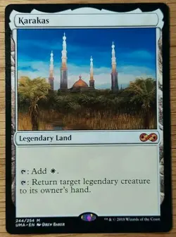 mtg magic karakas ENGLISH ultimate masters land white legendary - Image 1