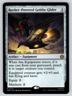 Rocket-Powered Goblin Glider R Marvel's Spider-Man 172 NM MTG SPM Magic RARE - Image 1
