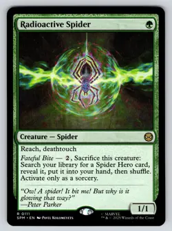 Radioactive Spider R Marvel's Spider-Man 111 NM MTG SPM Magic RARE - Image 1