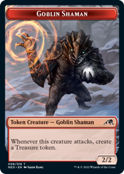 [1x] Goblin Shaman Token Near Mint, English Kamigawa: Neon Dynasty MTG Magic - Image 1