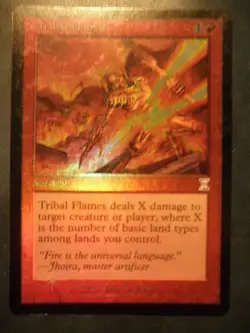 mtg magic tribal flames FOIL time spiral ENGLISH flammes tribales spirale - Image 1