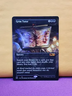 1x BORDERLESS ALT ART Grim Tutor, NM, M21, Magic: the Gathering, MtG - Image 1