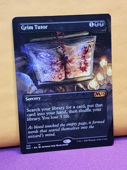 1x BORDERLESS ALT ART Grim Tutor, NM, M21, Magic: the Gathering, MtG - Image 3