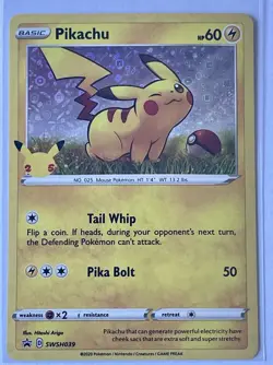 Pikachu SWSH039 Holo - Pokemon 25th Anniversary General Mills Promo NM - Image 1