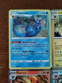 Lot Of 4 Black Star Promo Vaporeon Jolteon Flareon Holo Pokemon Cards - Image 2