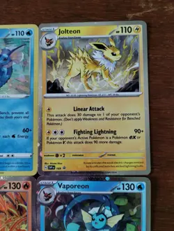 Lot Of 4 Black Star Promo Vaporeon Jolteon Flareon Holo Pokemon Cards - Image 3