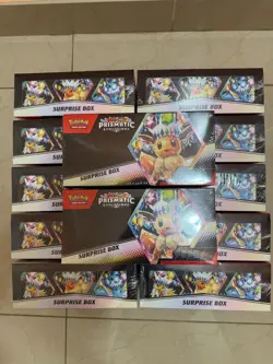 Pokemon TCG Scarlet & Violet Prismatic Evolutions Surprise Box Lot of 12 READY✈ - Image 2