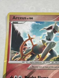 Arceus LV.100 AR3 Holo Pokemon LP Fire Type FREE SHIPPING - Image 3