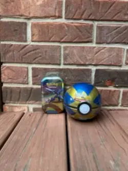 NEW-Pokemon TCG Quick Ball Pokemon Tin/Ceruledge & Goomy Mini Tin-SET OF 2 - Image 1