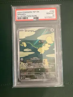Pokemon 2024 Temporal Forces Drampa Illustration Rare #184/162 Gem Mint PSA 10 - Image 1