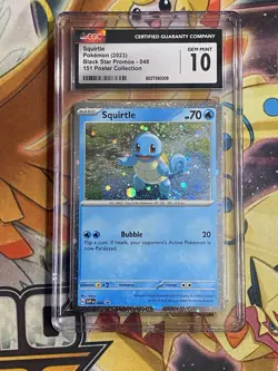 Pokemon Squirtle Cosmos Holo #48 Pokemon 151 Promo - CGC 10 Gem Mint - Image 3