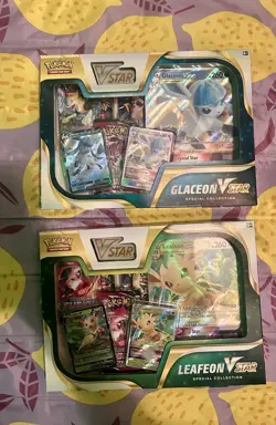 Pokemon TCG Glaceon & Leafeon VSTAR Special Collection Bundle - Sealed New Rare - Image 1