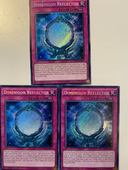 Yugioh Dimension Reflector MVP1-ENS21 Secret Rare 1st Edition NM x3 Play Set - Image 1