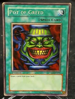 Yu-Gi-Oh! Pot of Greed SD1-EN015 C MP - Image 1