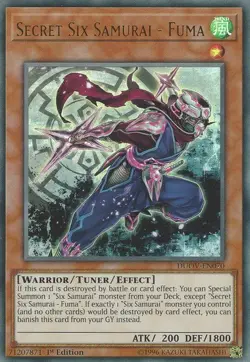 Yugioh! LP Secret Six Samurai - Fuma - DUOV-EN070 - Ultra Rare - 1st Edition Lig - Image 1