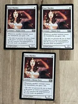 MTG Magic The Gathering Card Soul Warden X3 34/249 M10 Lightly Played LP - Image 1