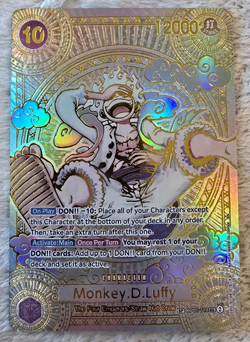 ART CARD = One Piece LUFFY GEAR 5 GOLD Parallel Manga Alt Art Textured ENGLISH - Image 1