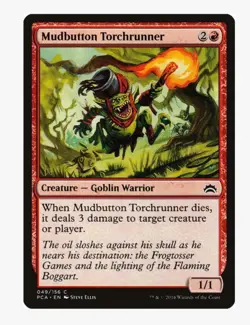 Mudbutton Torchrunner |Planechase 2012 PC2 |MTG Magic Card | Goblin Warrior | LP - Image 1