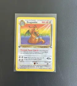 Pokemon TCG Dragonite 1st Edition Fossil Card 19/62 Regular Rare - Image 1