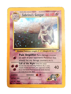 Sabrina's Gengar 14/132 Gym Heroes Holo Pokemon LP Card with Rare Swirl, Vintage - Image 1