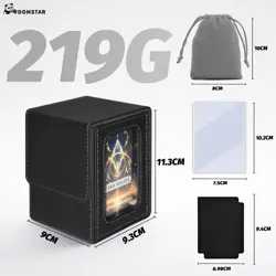 Domstar Deck Case, Card Case Trading Card with Double Card Display Window, Made - Image 3