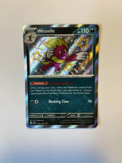 Weavile Holo Shiny Pokemon TCG Card Paldean Fates 183/091 - Image 3