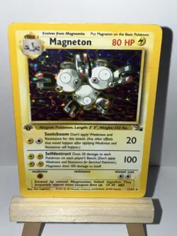 Pokemon TCG Magneton Fossil Holo Card 11/62 1st Edition Rare!! VG-EX - Image 2