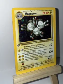 Pokemon TCG Magneton Fossil Holo Card 11/62 1st Edition Rare!! VG-EX - Image 3