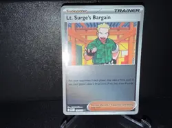 Lt. Surge's Bargain 120 2025 Pokemon Mega Evolution Reverse Holo Card NM+ - Image 1