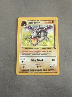 Pokemon TCG Aerodactyl Fossil Holo Rare Card 1/62 Unlimited - Image 1