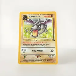 Pokemon TCG Aerodactyl Fossil Holo Rare Card 1/62 Unlimited - Image 2