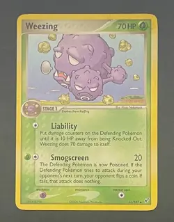 Pokemon Card Weezing 51/107 Deoxys - Heavily Played - Image 1