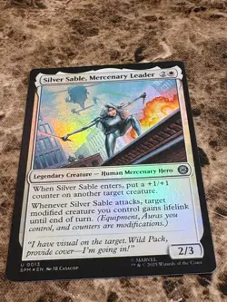 SILVER SABLE, MERCENARY LEADER Magic MTG Spiderman Foil - Image 1