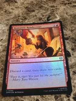 ROMANTIC RENDEZVOUS Magic MTG Spiderman Foil - Image 1