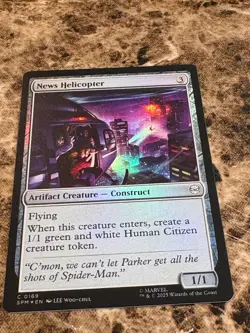 NEWS HELICOPTER Magic MTG Spiderman Foil - Image 1