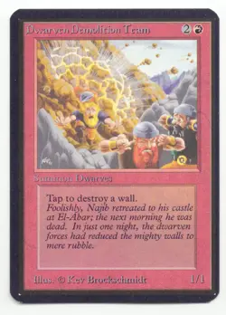 MTG: Magic Limited Alpha Edition - Dwarven Demolition Team *Light Play* - Image 1